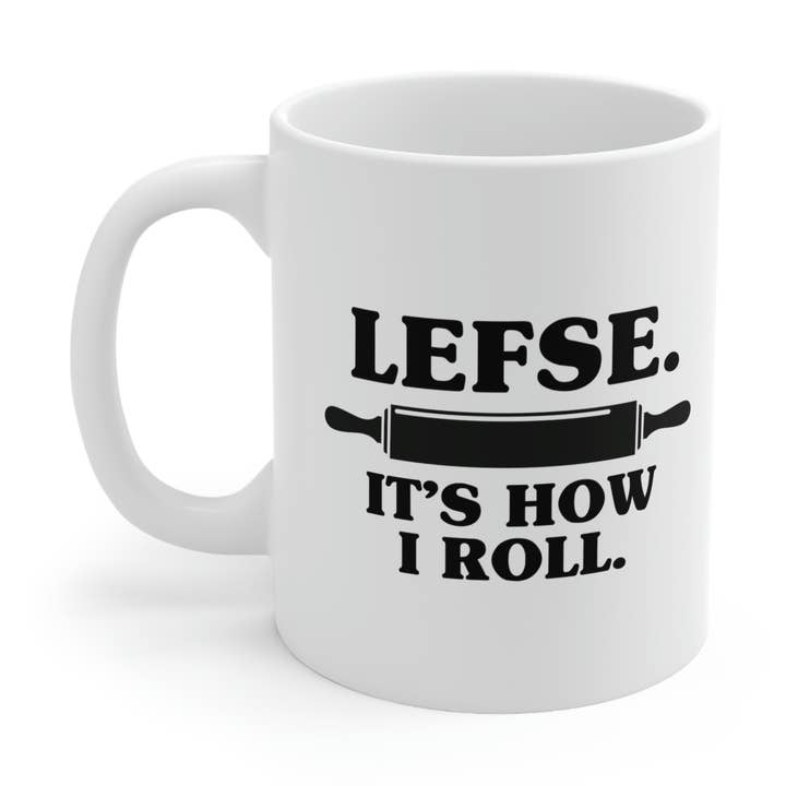 Lefse It's How I Roll Mug for wholesale by Scandinavian Design Studio