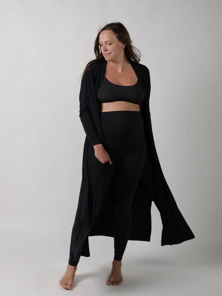 GOLDIE || LONG SLEEVE LOUNGEWEAR MATERNITY ROBE for wholesale by RASKANA