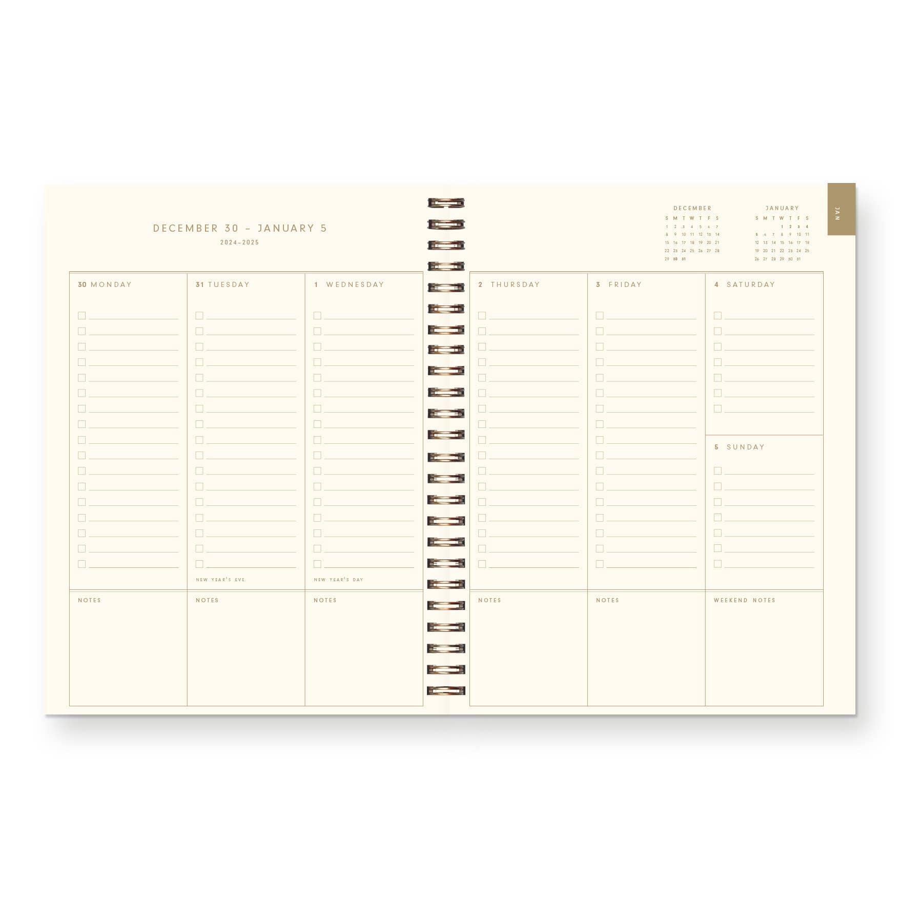 Ruff House Print Shop - Wholesale Planner - 2026 Gold Plated Dated Planner : Calendar Year4