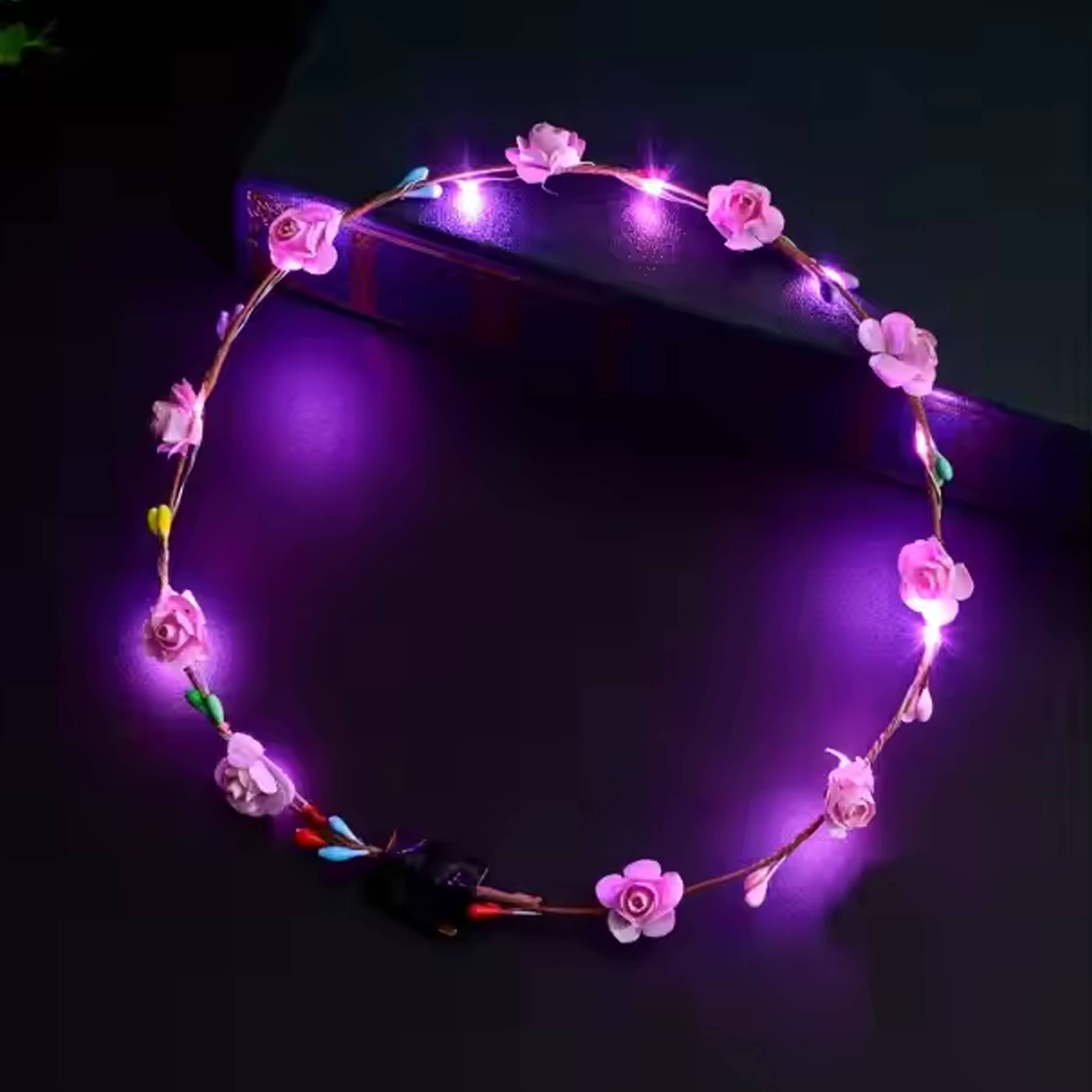 Pagdee Kids Juniors - Wholesale Party Hat/Crown - Holiday Décor LED Light Up Flower Crown Headband For Kid1