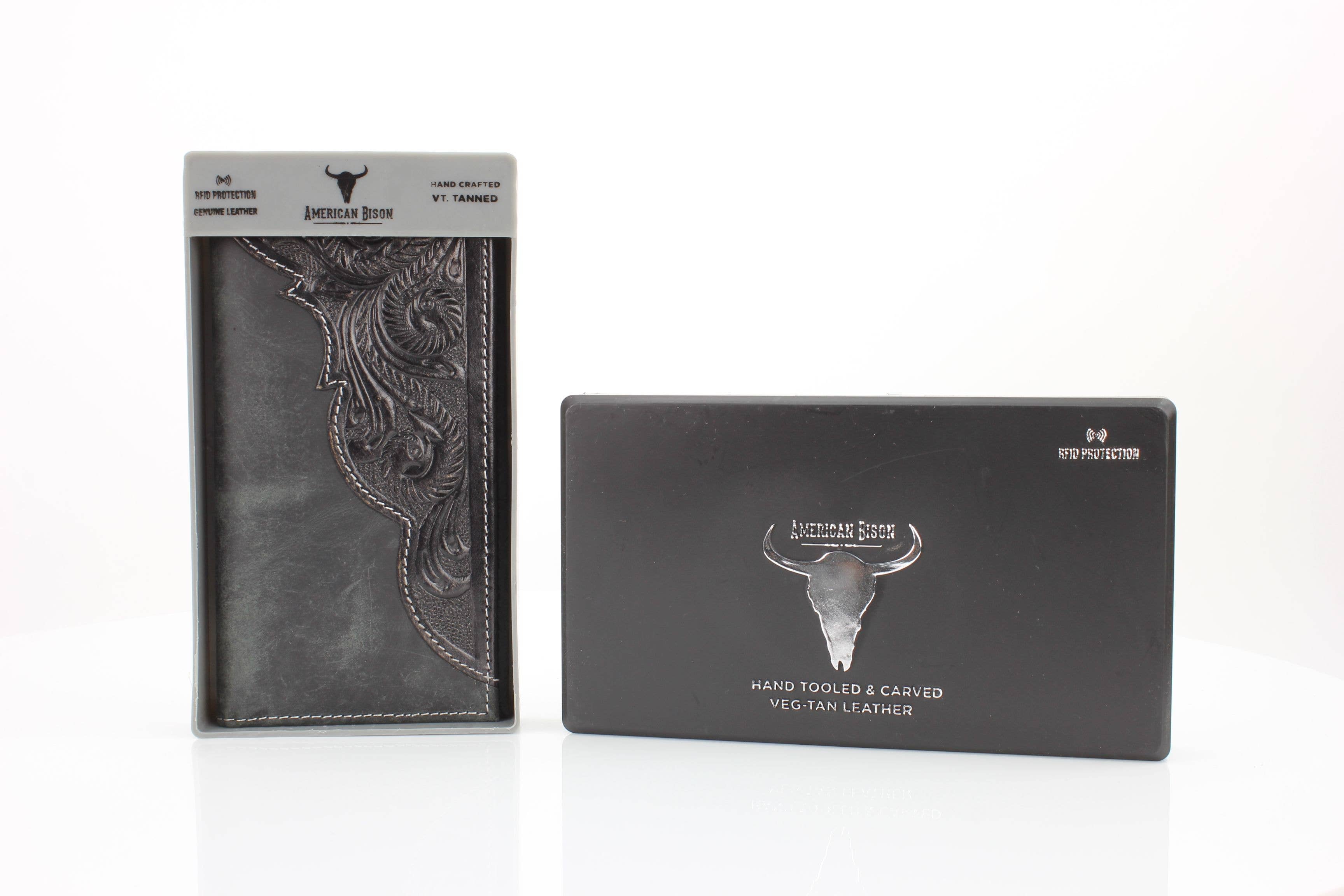 Leather Impressions Inc – Großhandel Brieftasche – Herren – Ölgezogenes, geprägtes Lederakzent-Rodeo-Portemonnaie ABW0277