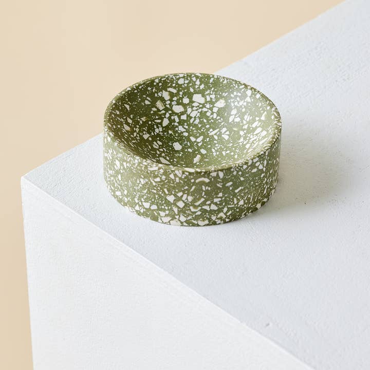 kanju Interiors - Wholesale Jewelry Dish - Terrazzo Trinket bowl - Olive