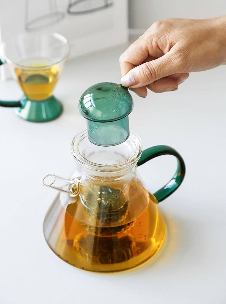 TUTU Home - Vente Théière - Théière en verre borosilicate "Grun" – Accent vert 500 ml2