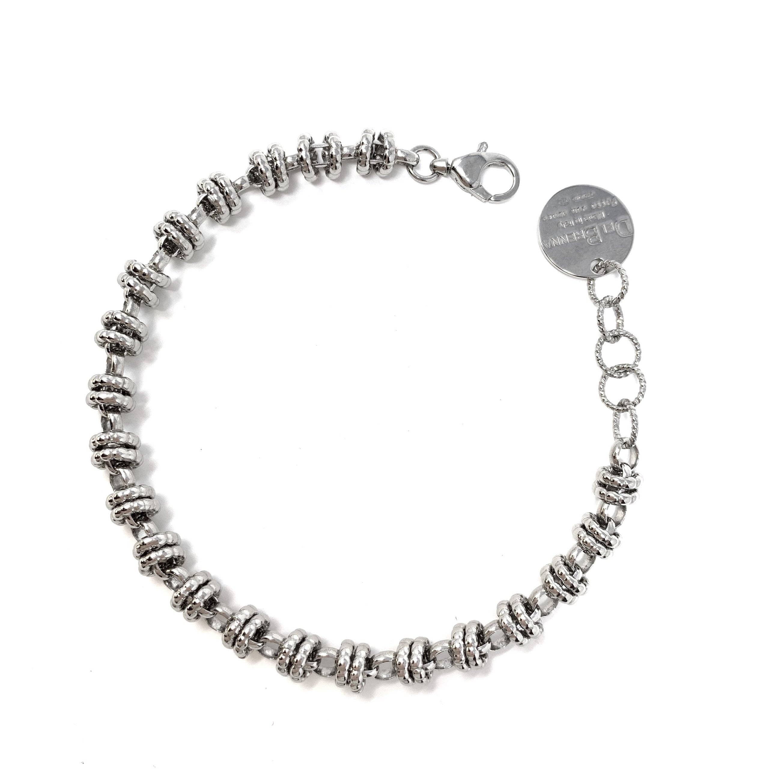DelBrenna - Wholesale Link & Chain Bracelet - Bracciale Links Etruschi in Rodio3