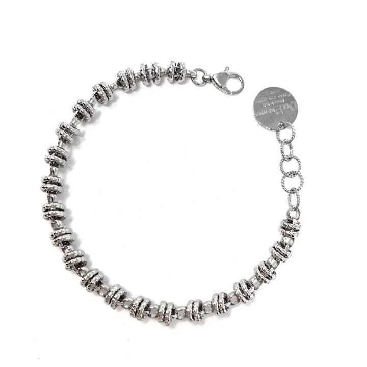 DelBrenna - Wholesale Link & Chain Bracelet - Bracciale Links Etruschi in Rodio3