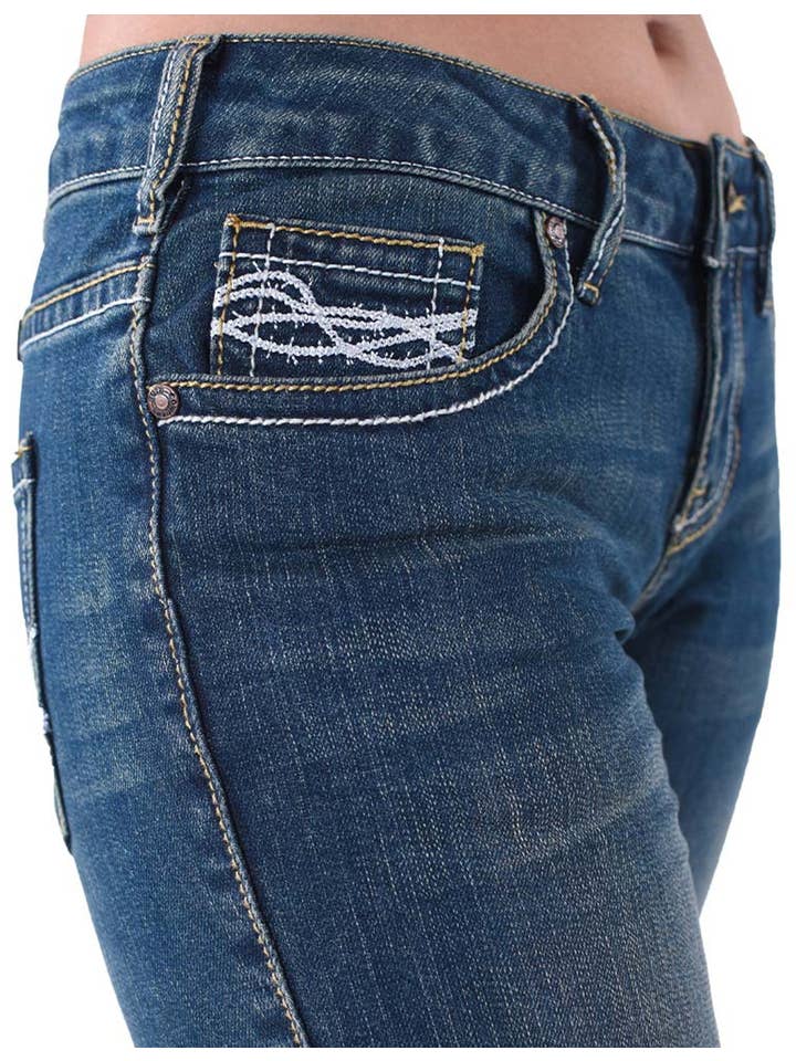 Medium Wash Don't Fence Me In Women's Jean for wholesale on Faire6