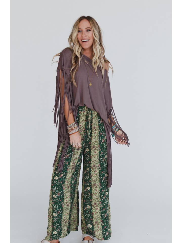 Three Bird Nest - Wholesale Knit Top - Women's - Western Showstopper Fringe Top - Mocha5