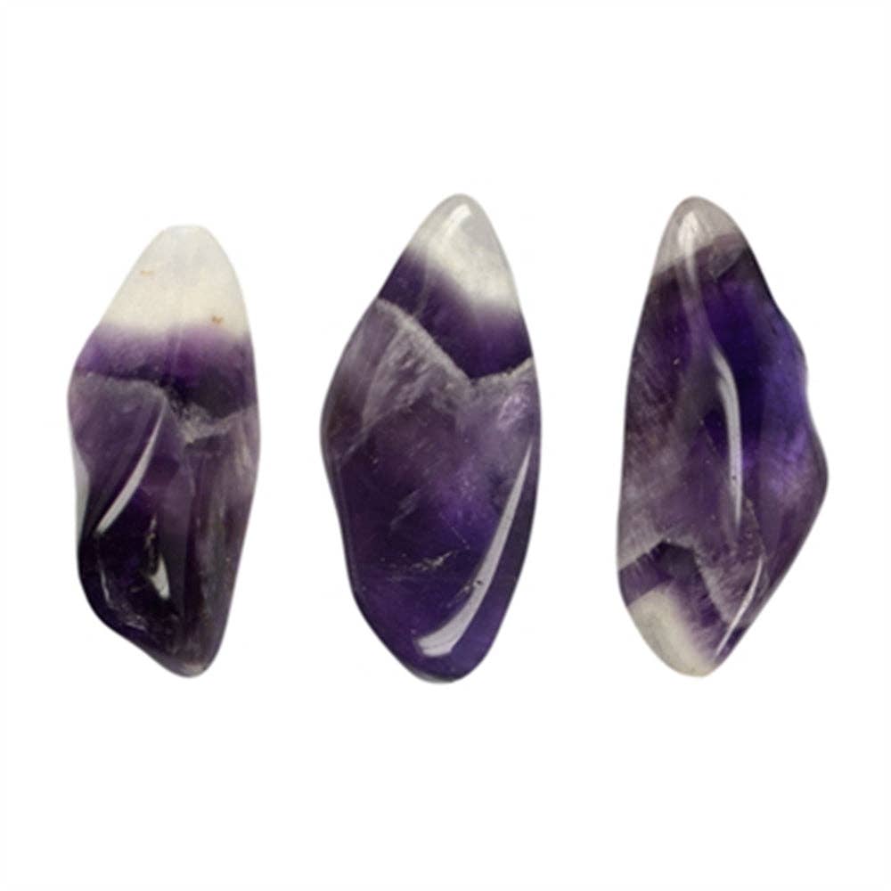 Kl-u-Ra Magie des Lebens - Wholesale Spiritual Stone/Crystal - Tumbled Stone Amethyst (Chevron, long) 2.5 - 3.5cm0