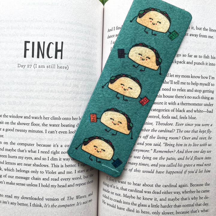 Sharp Thoughtlings – Großhandel Lesezeichen – Word Tacos Filz-Lesezeichen1