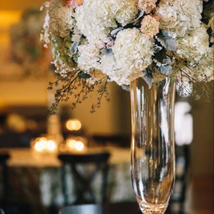 Elan Bazaar - Wholesale Vase - 24" Tall Glass Vases Clear Reversible Trumpet Centerpieces