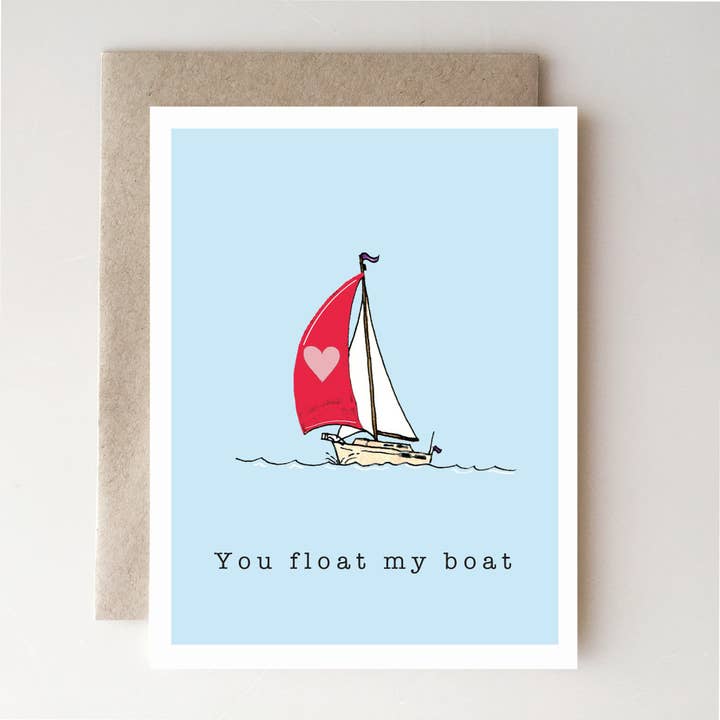 You Float My Boat Love Valentinsdagskort for engroshandel hos A v E H d e s i g n s