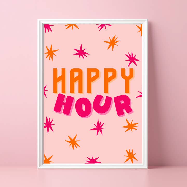 Happy Hour - Home/Bar/ Kitchen Print for wholesale by Danni Boden Designs