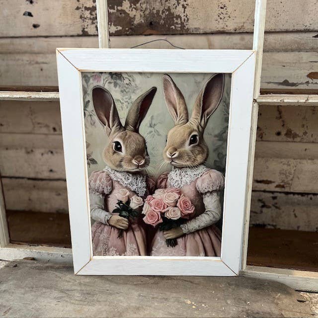 HMK495L Lapins Dames Élégantes pour la vente par JanMichaels Art & Home