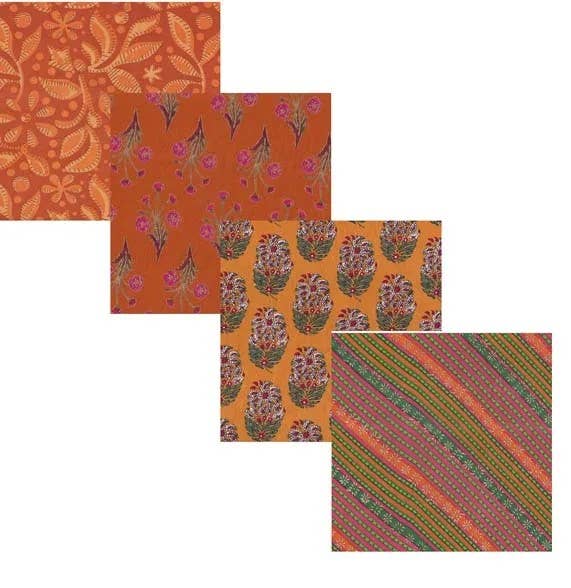 Curiosity - Wholesale Dinner & Cloth Napkin - Handcrafted 100% Cotton Block Print Cloth Napkin – Set of 422