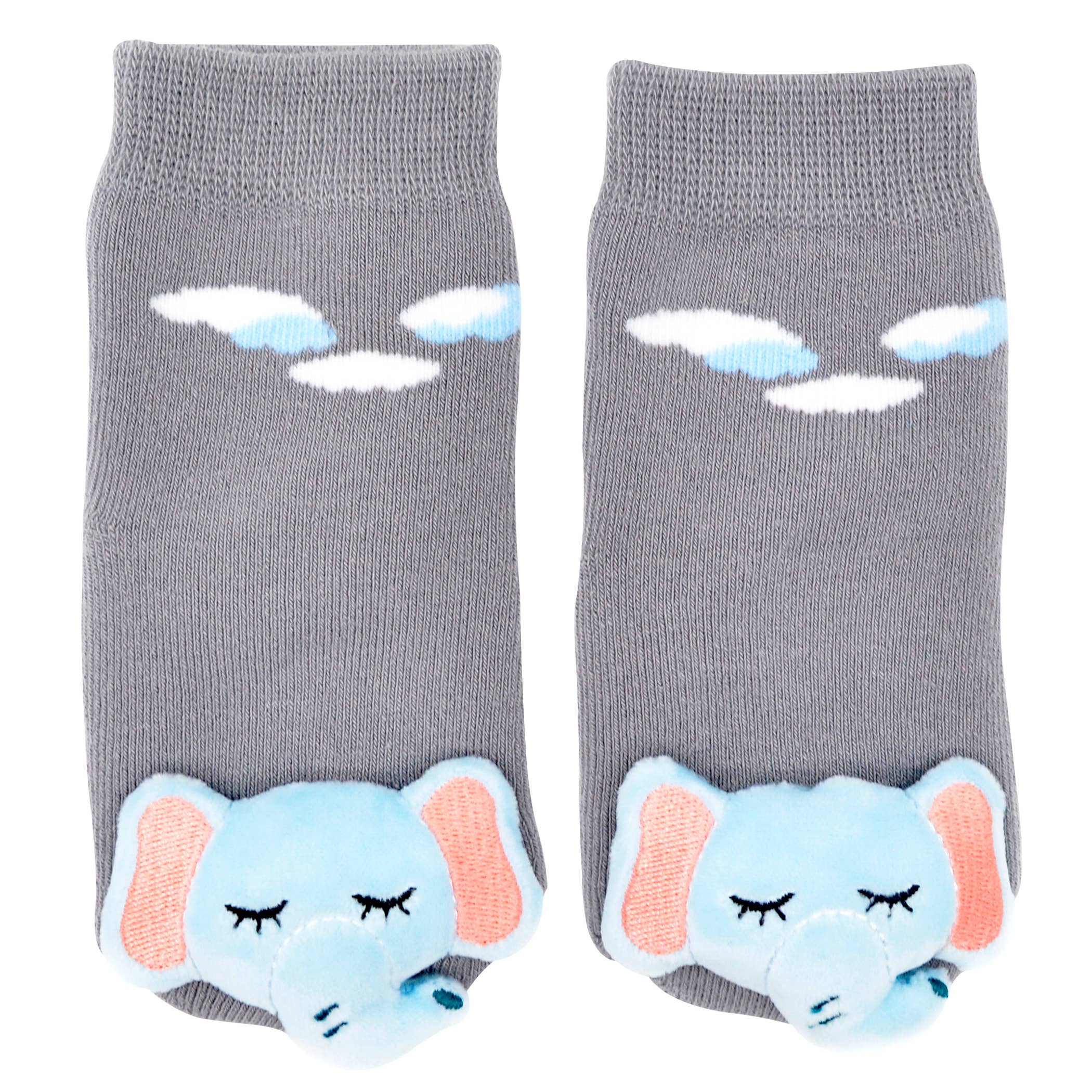 Boogie Toes - Vente Chaussettes – bébé - Chaussettes Hochet Sleepy Elephant Boogie Toes1