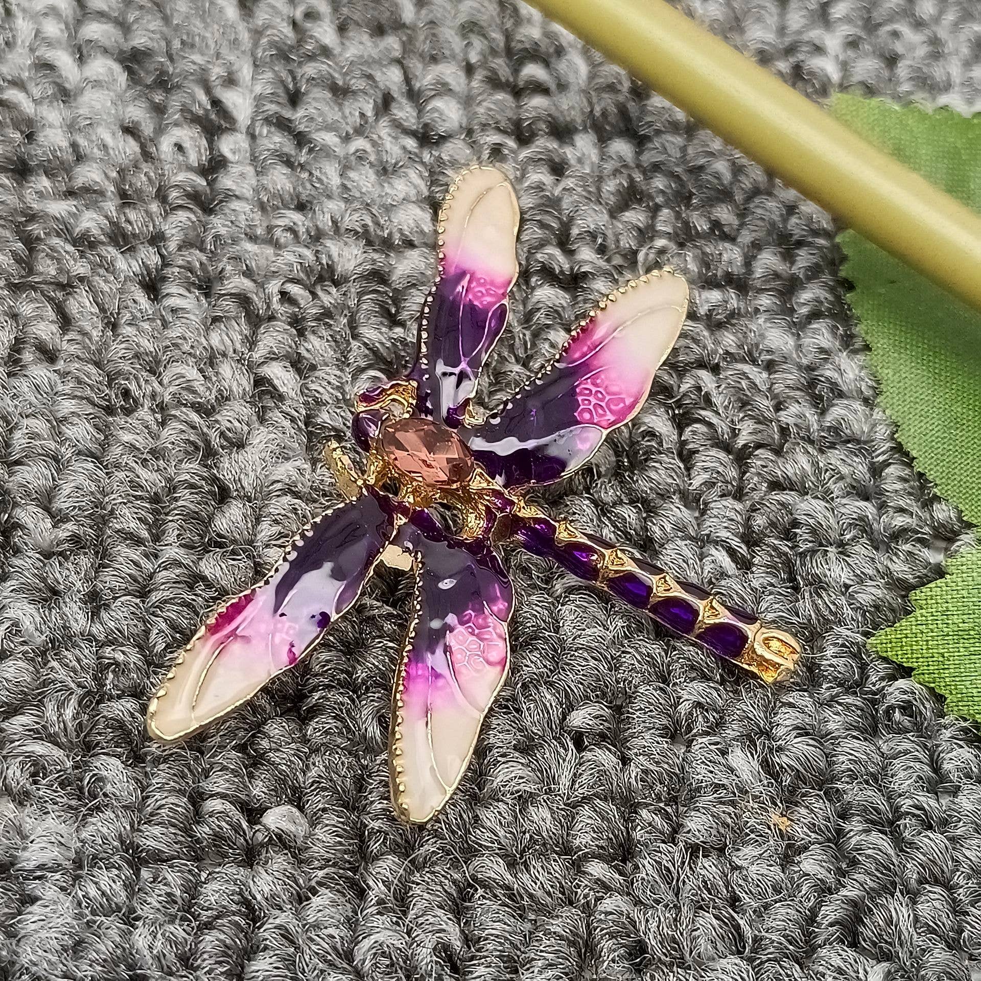 Mio Queena - Wholesale Brooch - Rhinestone Enamel Dragonfly Brooch Clothes Pin10