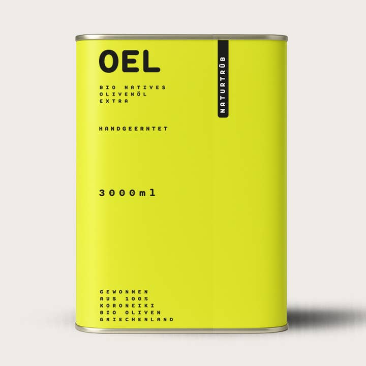 NATURAL CLOUDY OIL 3.000 ml - Økologisk Ekstra Jomfru Olivenolie for engroshandel hos O.E.L. - Thalassa GmbH & Co. KG