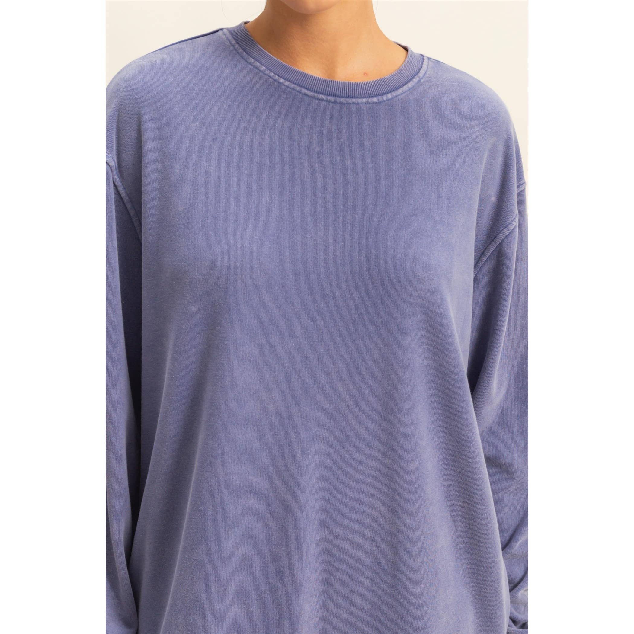 Double Zero - Wholesale Dress - Women's - Long Sleeve Oversized Mini Dress27