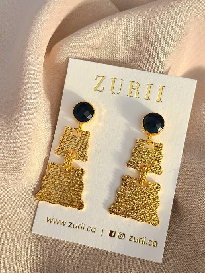 Miel Øreringe Sort for engroshandel hos Zurii.ca