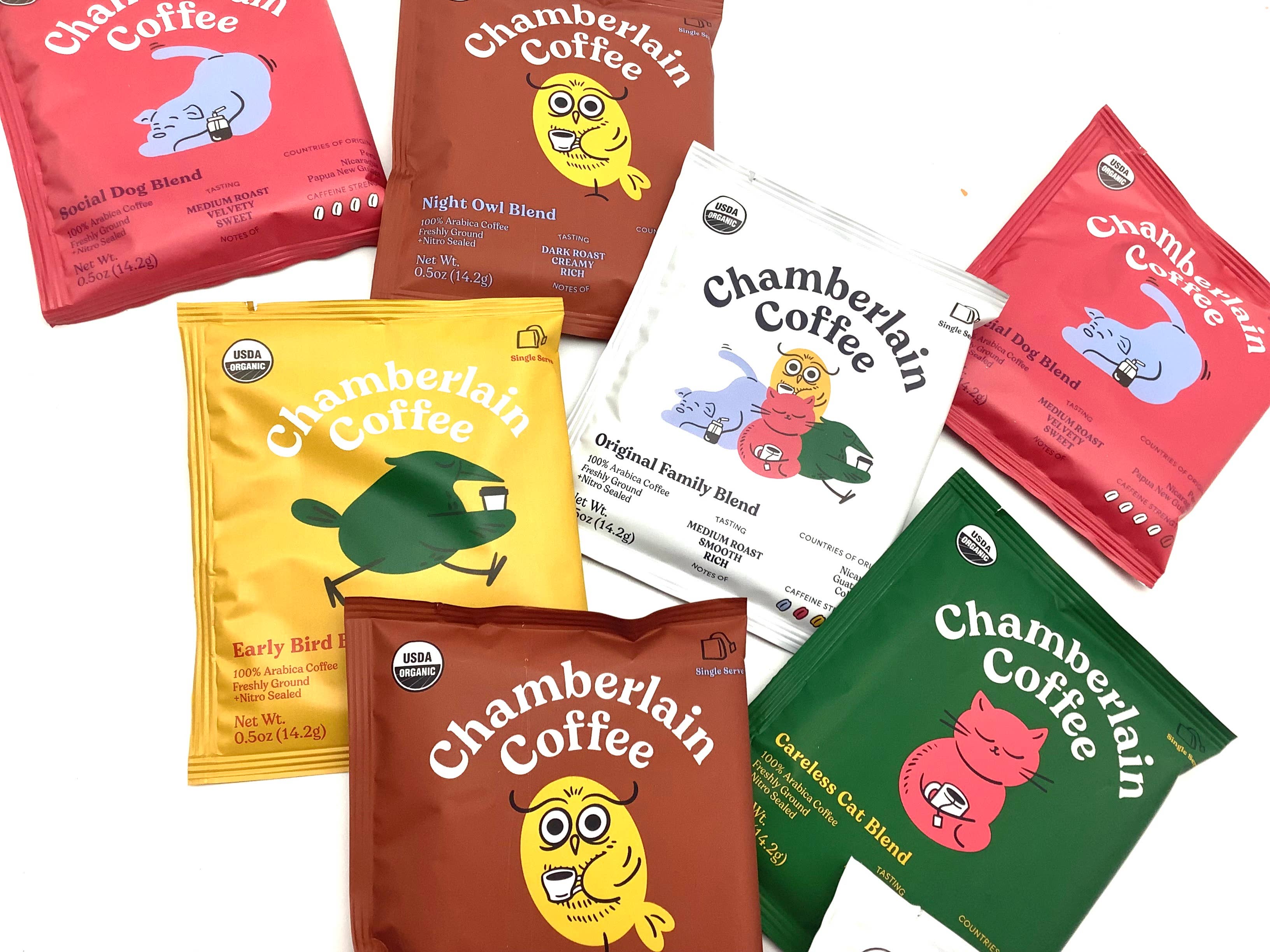 All Little Cute Things – Engroshandel Instant kaffe/espresso – Chamberlain Assortment udvalg økologiske kaffepakker0