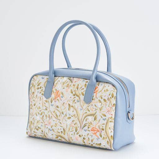 Fable England - Wholesale Handtas met handvat - Dames - FABLE Eloise grote bowlingtas - Irisblauw