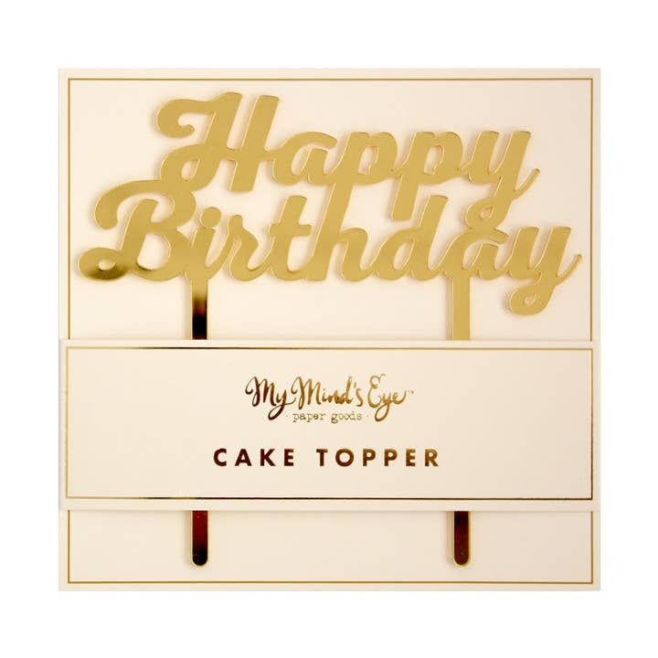 PGB430 - Décoration de gâteau d'anniversaire « Happy Birthday » pour la vente par My Mind’s Eye