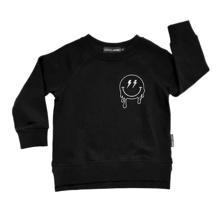 SWEATSHIRT VISAGE SOURIANT - NOIR pour la vente par LENOX JAMES