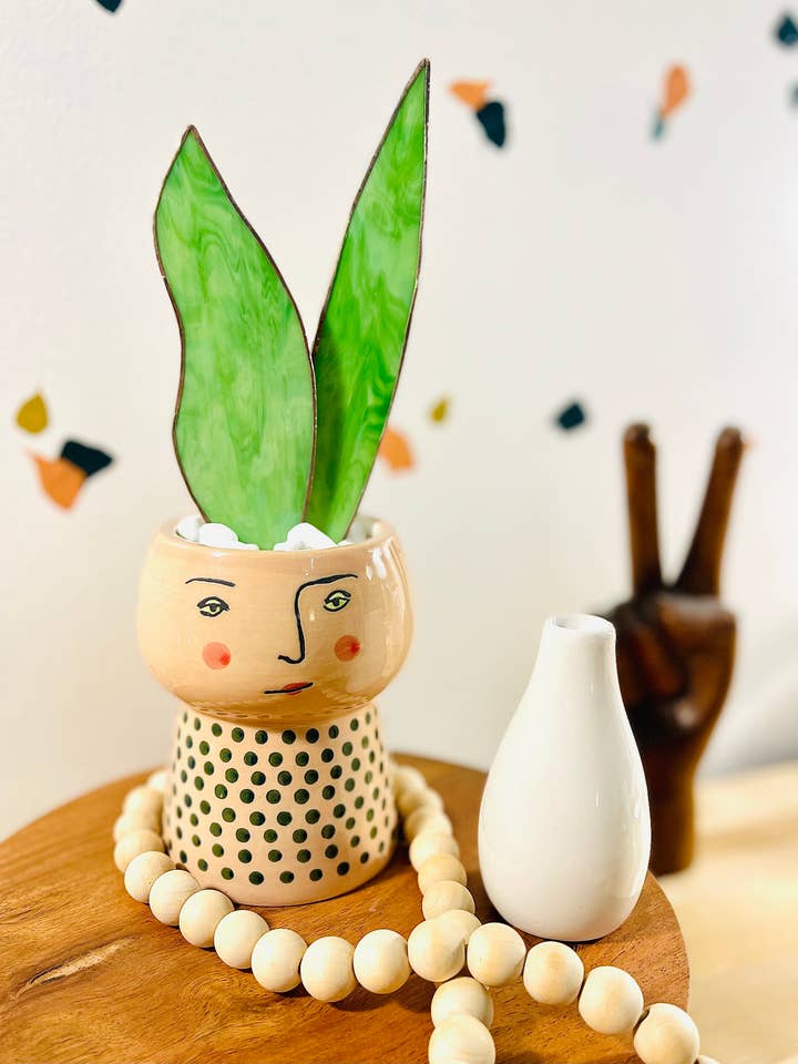 Planta de cobra de vitral de bebê por atacado de Samara Designs Studio