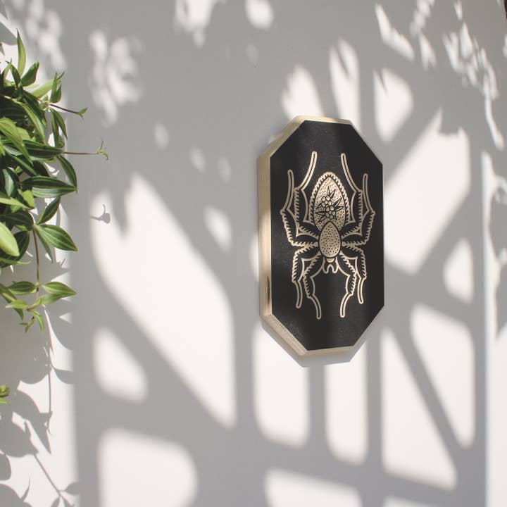 Hykry - Wholesale Wall Accent - Carved Spider Wall Hanging3