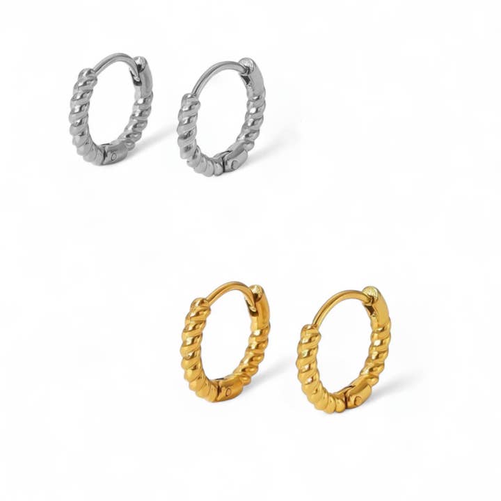 Jenny Be Free - Wholesale Hoop Earrings - Hoops: Dainty Twist