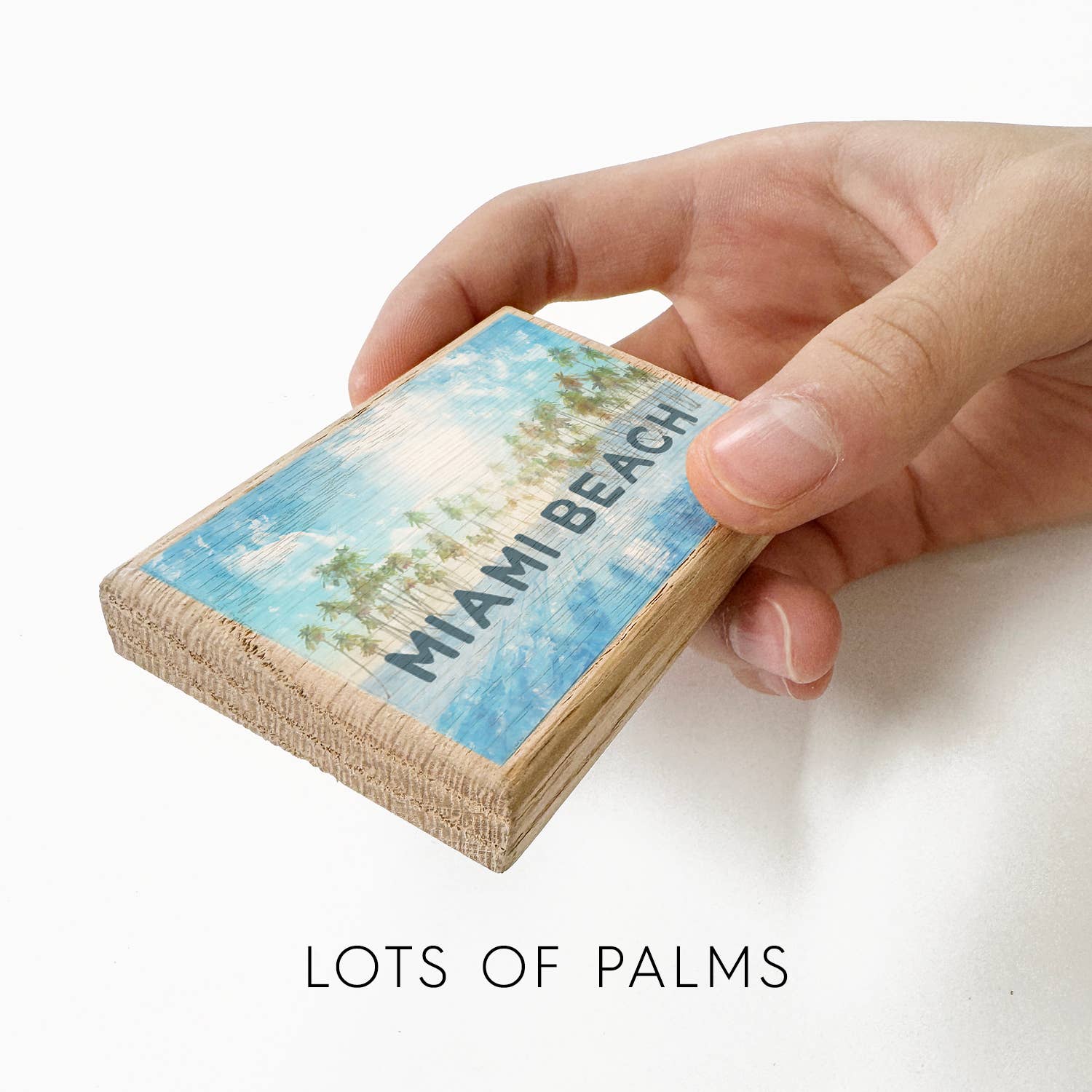 Hangout Home - Wholesale Magnet - Beach Watercolor Wood Magnets - Chunky Wooden Fridge Magnets2