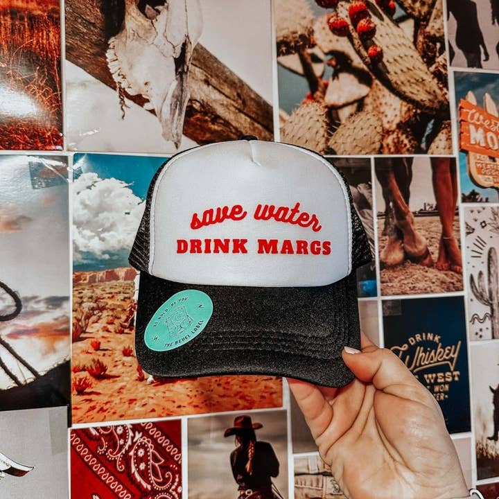 THE BEVEL LABEL - Wholesale Trucker Hat - Women's - Save Water, Drink Margs Trucker Hat8