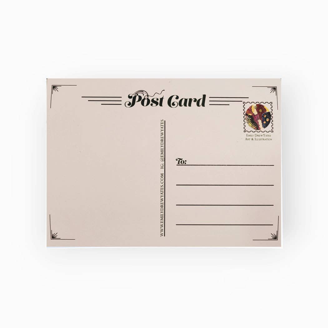 Emily Drew Yates Art & Illustration - Wholesale Postcard - Postcards - Watercolor Calligraphy Maps - 31 Maps39