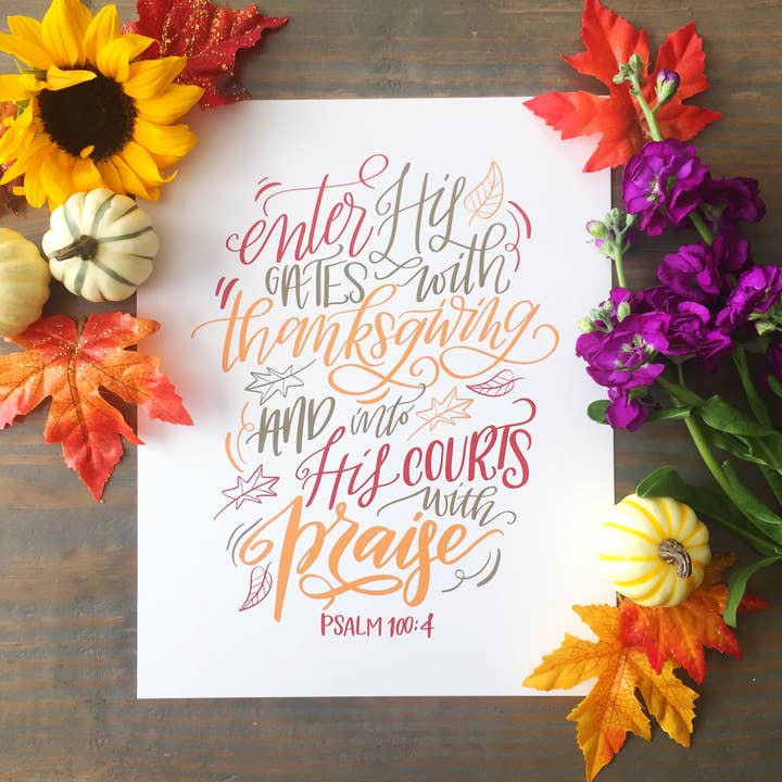 „Enter His Gates“ Kunstdruck in der Schrift - farbig für den Großhandel von Krystal Whitten Studio