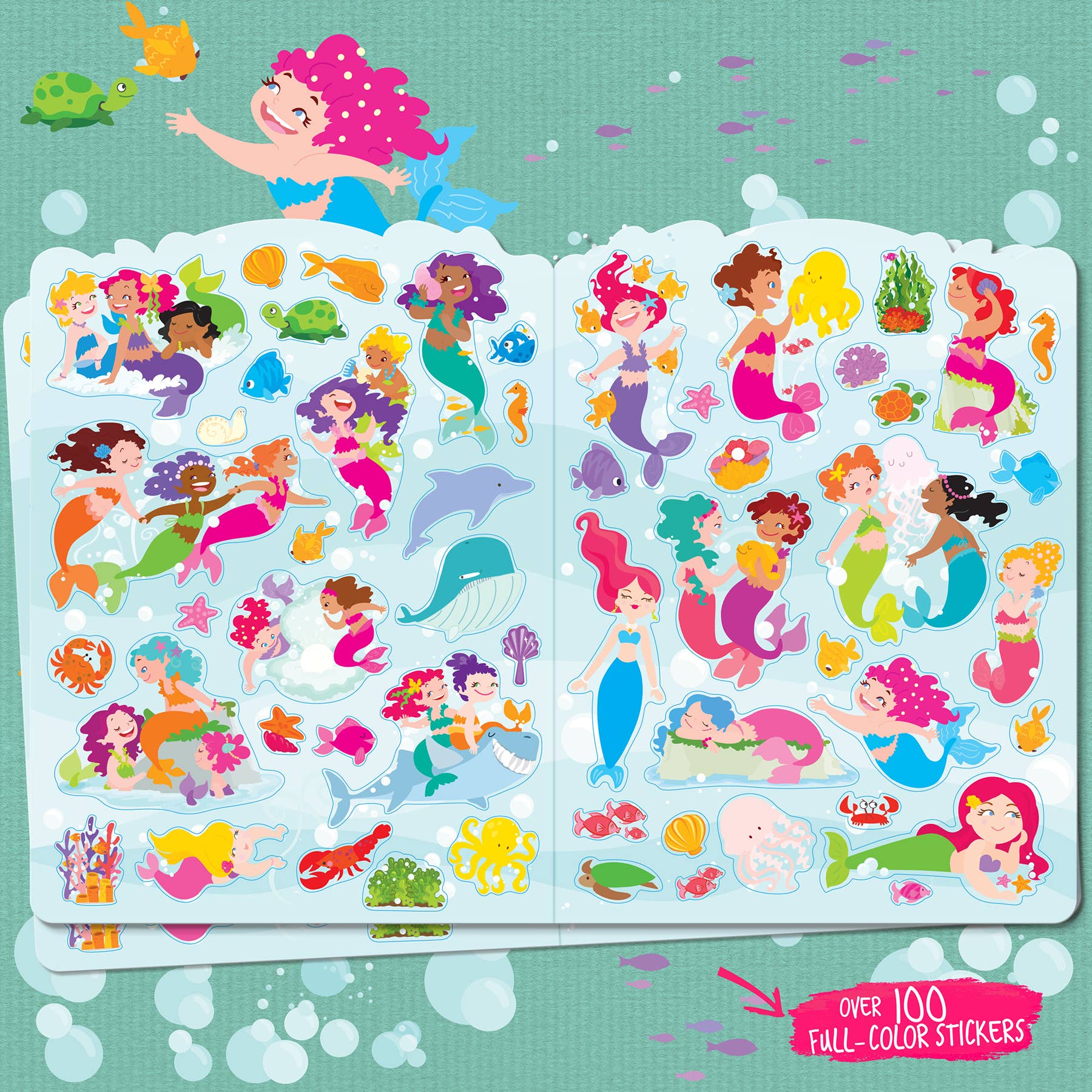 Girl Nation - Wholesale Art Set - Kids & Baby - Mermaid 3 Piece Gift Pack | Activity Book, Crayons, Stickers7
