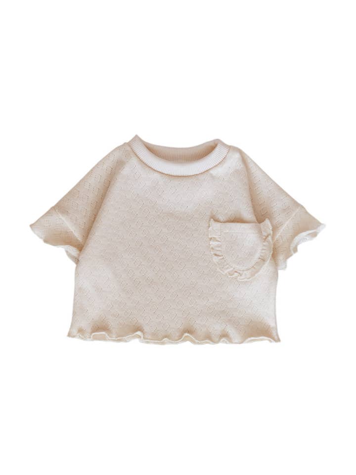 Maglietta per neonati / Puntoille organico per la vendita all'ingrosso da parte di PETITE EvelinaApparel