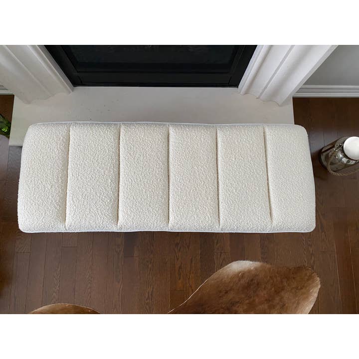 Seat4uhome - Wholesale Bench - Boucle Upholstered Pillow Cushion Top 48" Hendrehaim Bench3