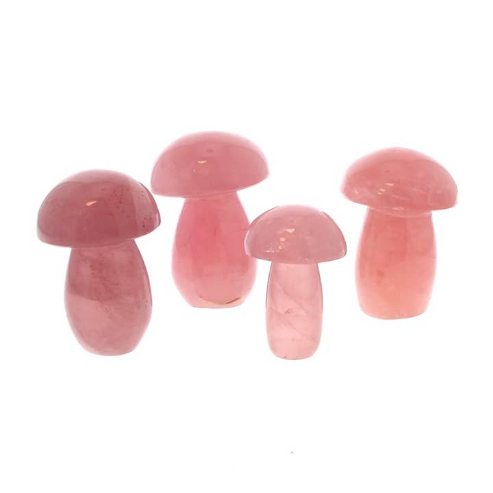 Champiñones de masaje Cuarzo Rosa EXTRA para venta al por mayor de Artisans de Madagascar
