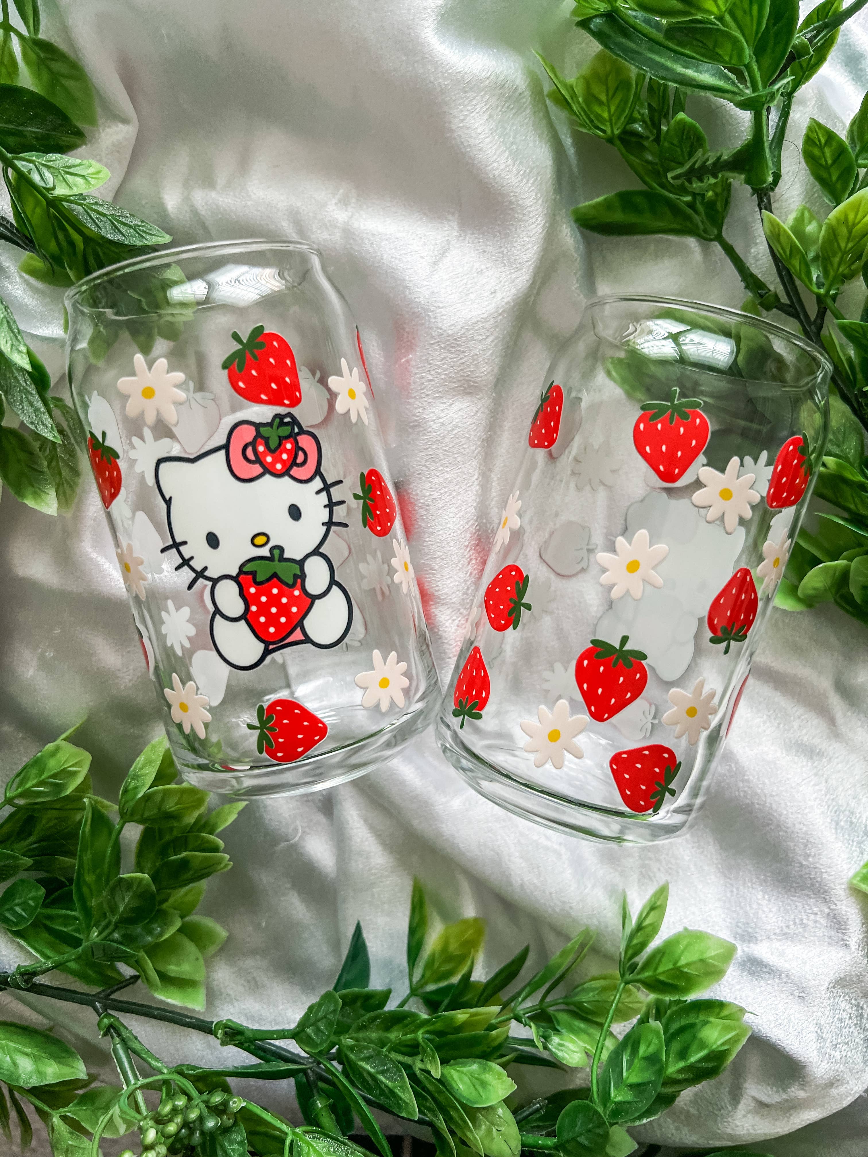 Simply True Design Co. - Wholesale Drinking Glass/Cup - Hello Kitty Glass Cup | Iced coffee & more