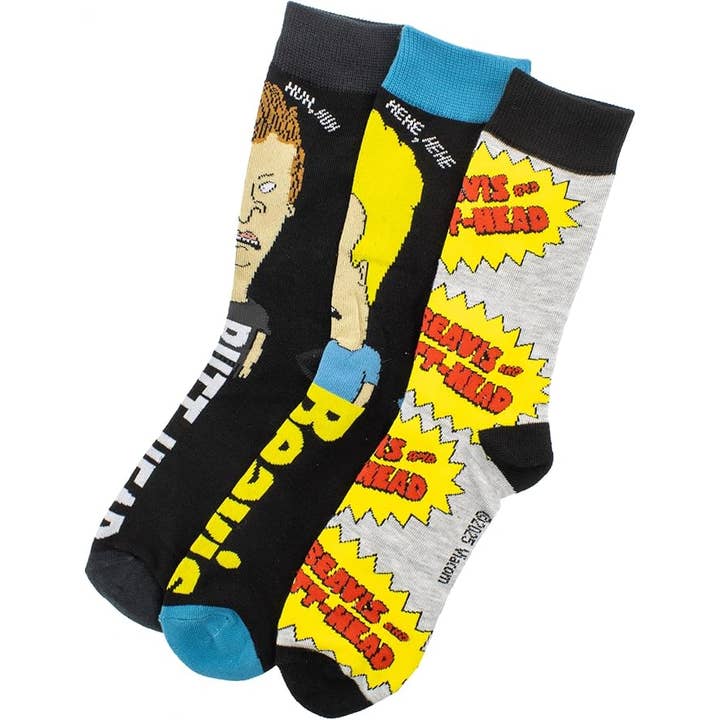 Beavis & Butt-Head 3er-Pack Crew-Socken für den Großhandel von HYP
