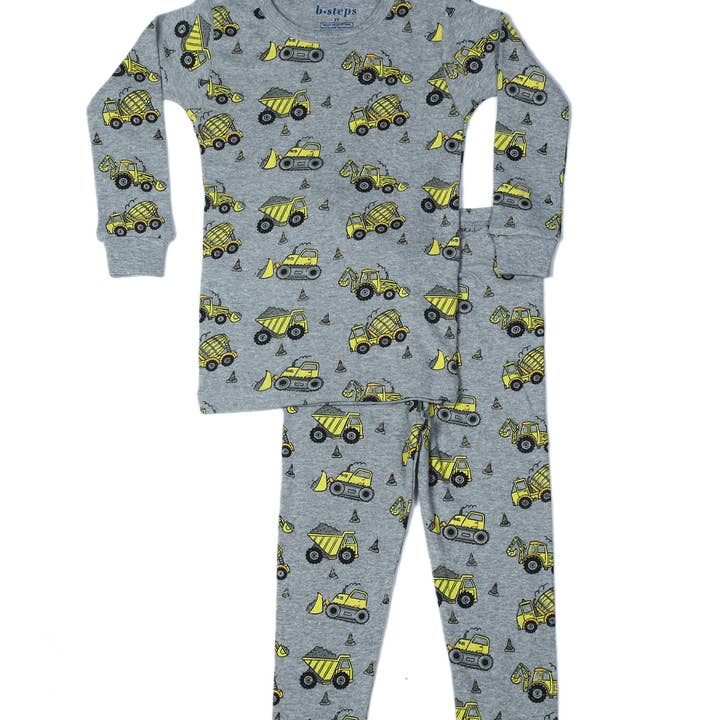 P1448 Construction Kids Pajamas for wholesale by 🤍Baby Steps and Mish Kids