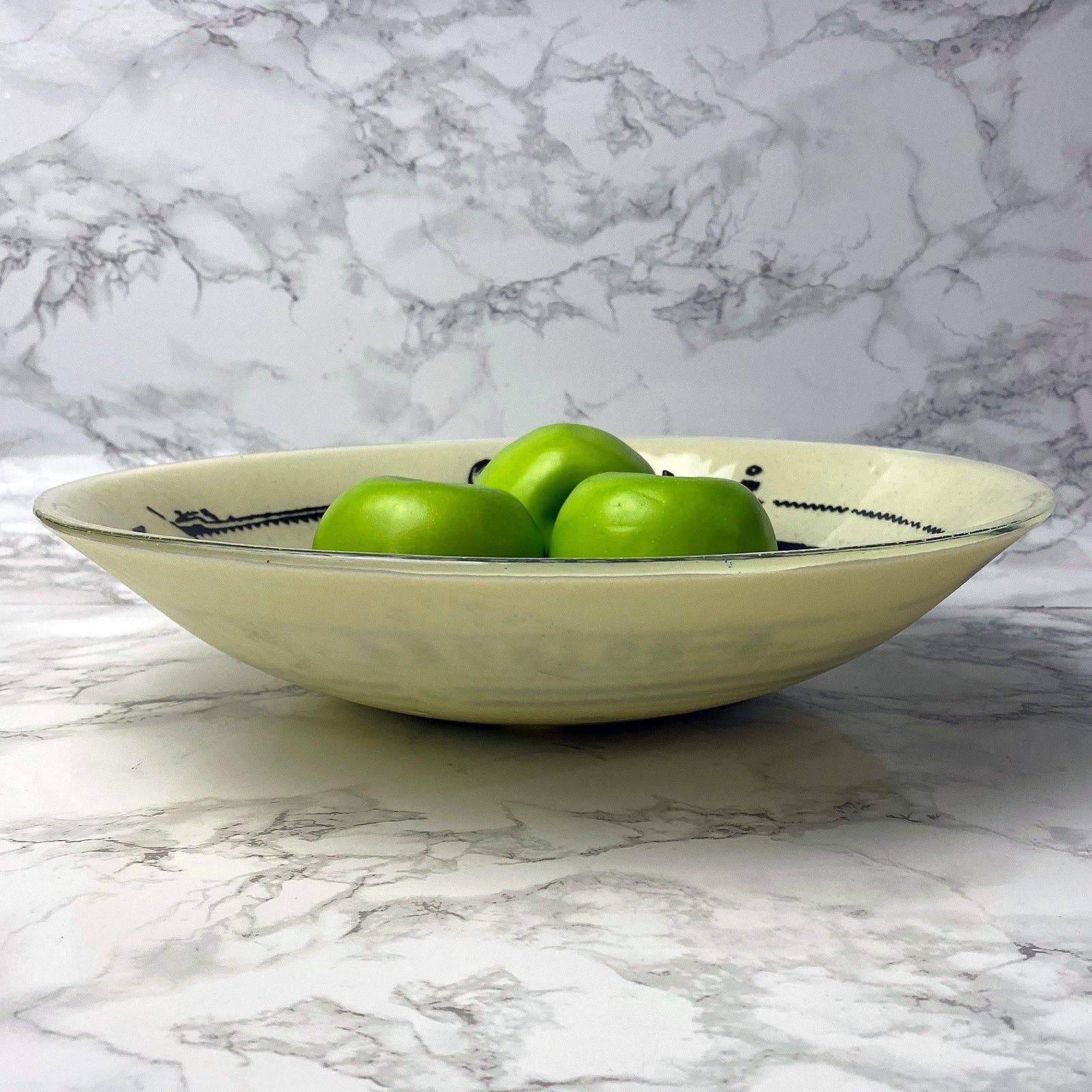 Kiku Handmade | Contemporary Fused Glass Home Goods - Wholesale Serve Bowl - Camera Fused Glass Large 13" Serving Bowl3