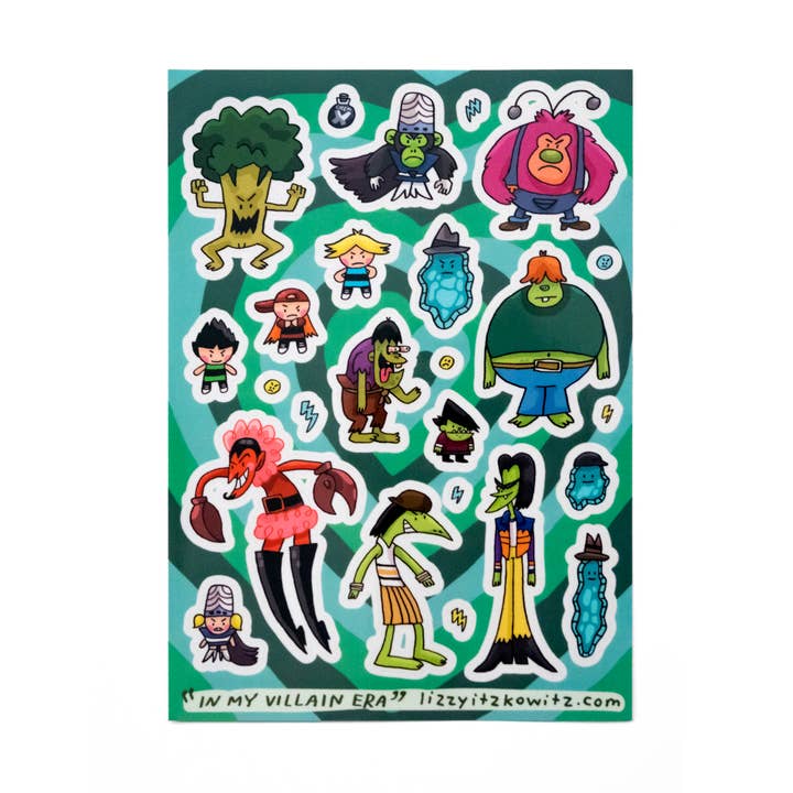 Dans Mon Ère de Méchante Feuille d'Autocollants en Vinyle Transparent Powerpuff Girls pour la vente par Lizzy Itzkowitz