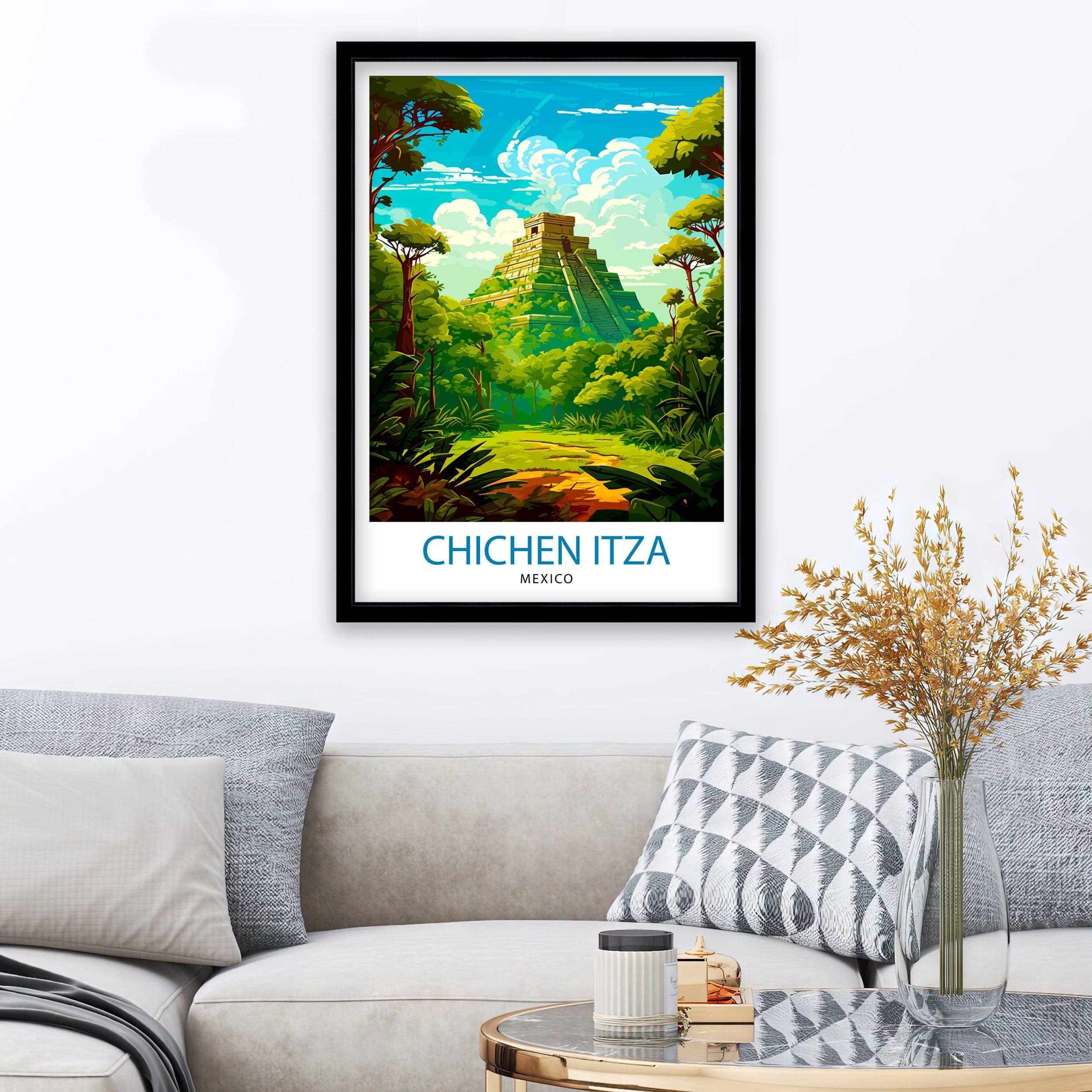 InkNPrintz – wholesale Poster – Chichen Itza Mexico Travel Poster Chichen Itza5