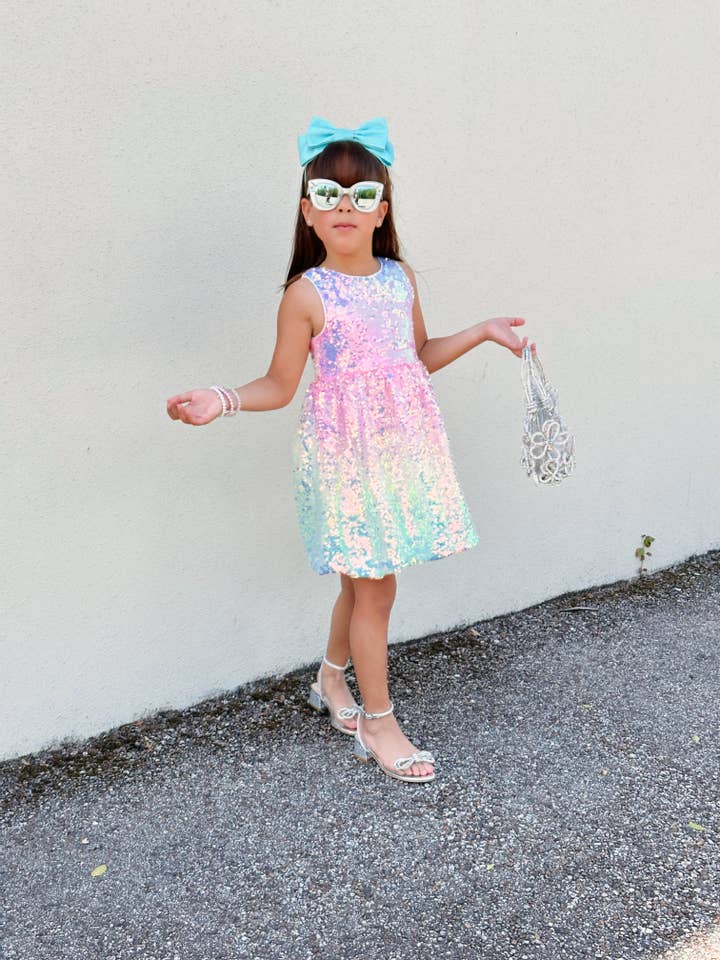Ellie and Mila - Wholesale Dress - Kids - Ombre Sequin Dress