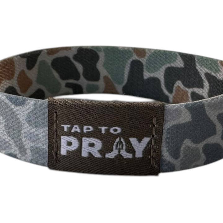 Versible - Wholesale Wristband - Tap To Prayâ„¢ Wristbands - River Rock Camo Classic & Sage