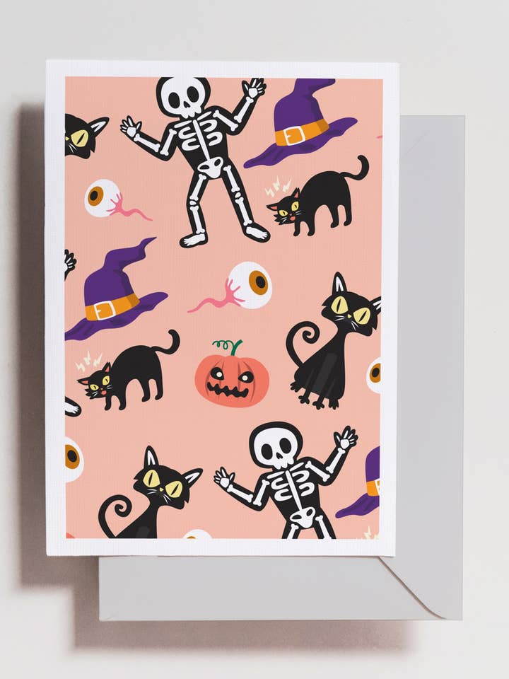 Carte Motif Halloween pour la vente par Haven Print Co.