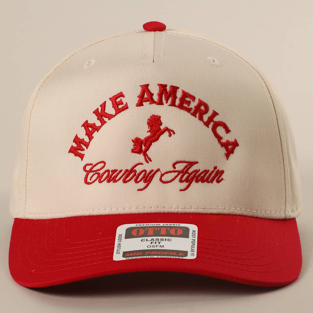 Fashion City - Wholesale Trucker Hat - Unisex - MAKE AMERICA COWBOY AGAIN Embroidered Trucker Hat4
