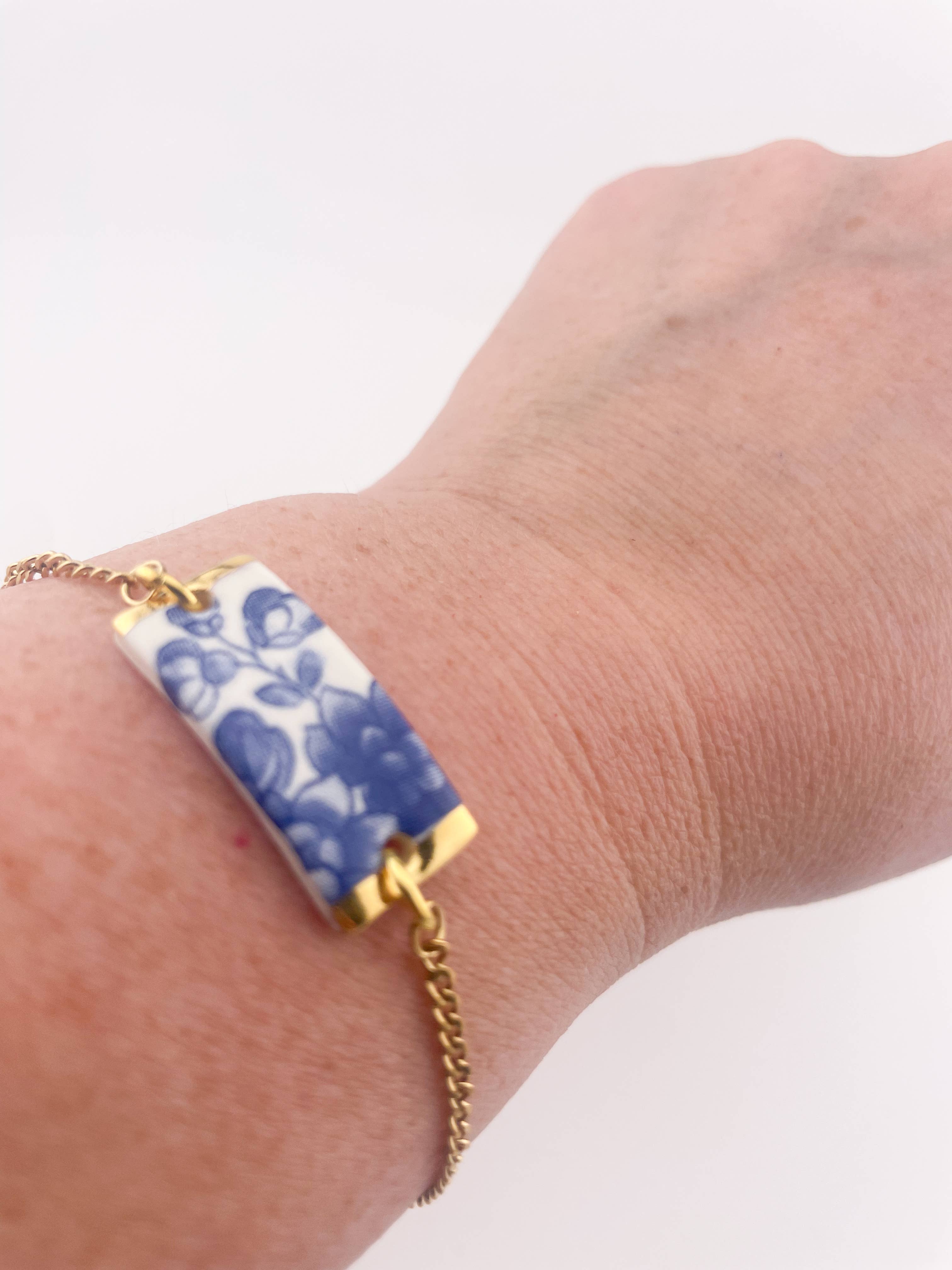 Clay Blanca – Großhandel Armband mit Charms/Anhängern – Blaue China Rechteck-Armbänder (Optionen)3