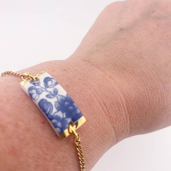 Clay Blanca - Wholesale Charm/Dangle Bracelet - Blue China Rectangle Bracelets (Options)3